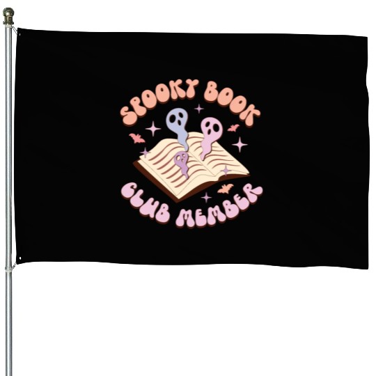 Spooky Book Club Member, Happy Halloween Day House Flags