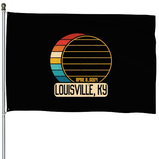 Total Solar Eclipse Kentucky Louisville EclipseLou House Flags