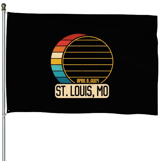 Total Solar Eclipse Missouri St. Louis EclipseSt. House Flags