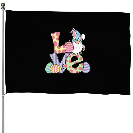 Love Easter Sped Teacher Gnomes Teacher Easter 202 House Flags