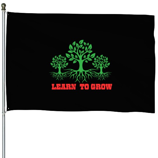 Growth Tree Inspirational Design House Flags