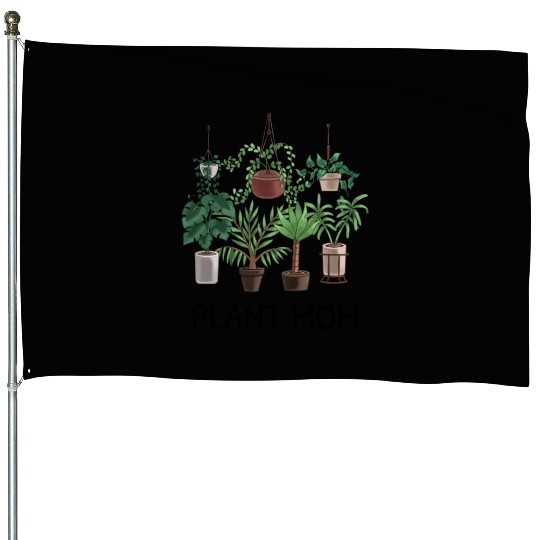 Plant Mom Potted Plant Lover House Flags