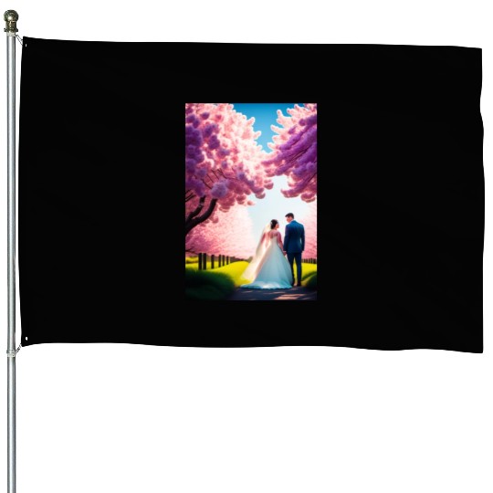 SPRING WEDDING House Flags