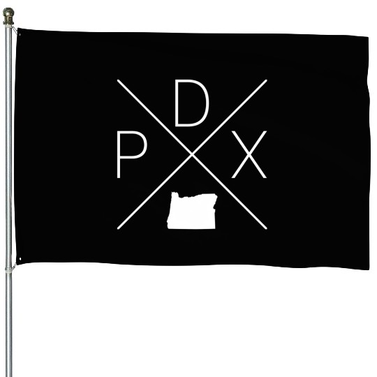 Portland Cross White Portland Oregon House Flags