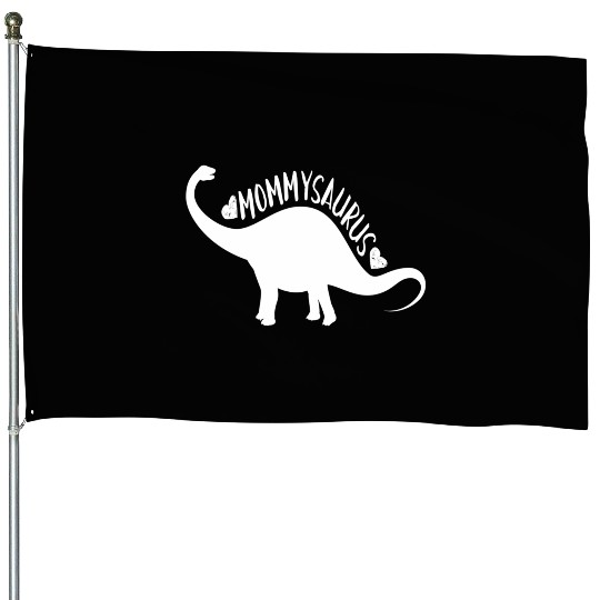 Mothers Day Mommysaurus Dinosaur House Flags