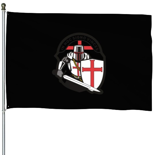 Crusader 'in Hoc Signo Vinces ' Knights Templar House Flags