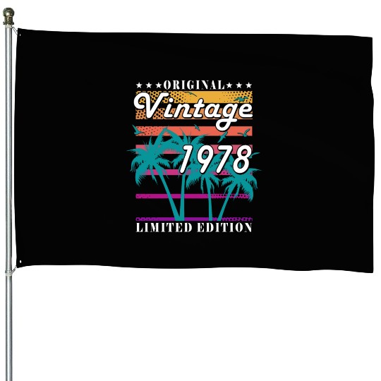 1978 vintage birthday year of birth 1978 gift House Flags