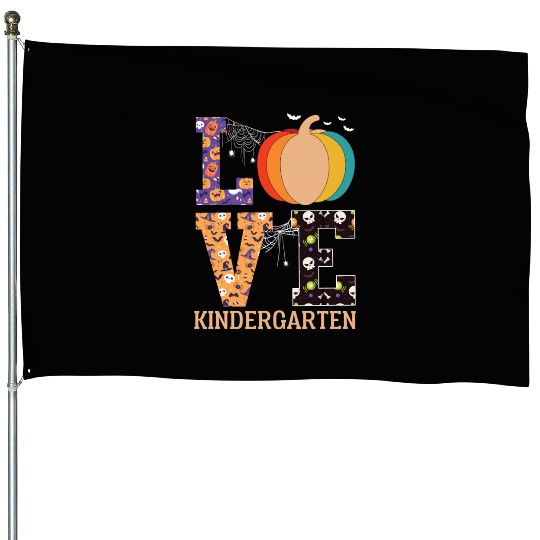Love Pumpkin Candy Corn Halloween Love Costume Men House Flags