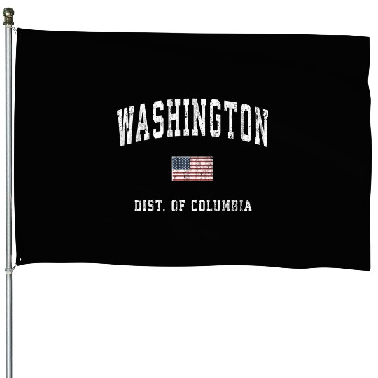 Washington Dc American Flag Sports House Flags