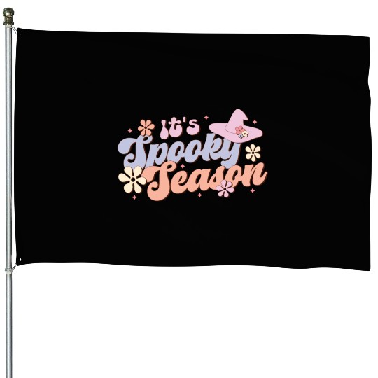 It's Spooky Season, Happy Halloween Day House Flags