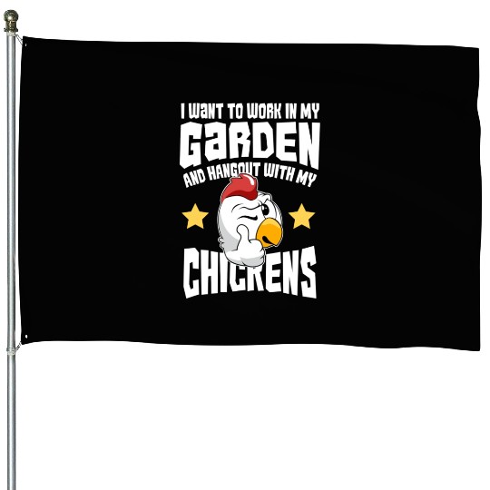 Cartoon Garden Gardening Easter Decorations House Flags