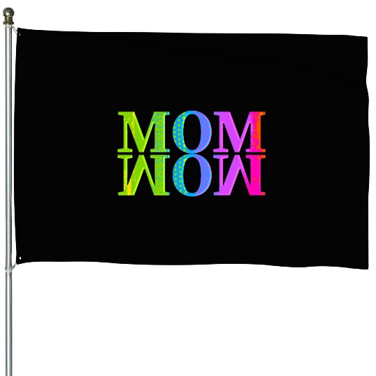 mama mom wow mothers day funny cute family mother House Flags