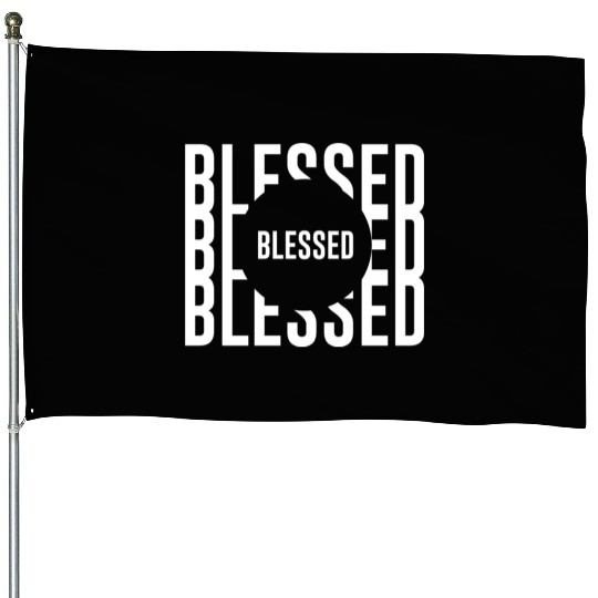 Blessed Love Jesus Christian Christmas House Flags