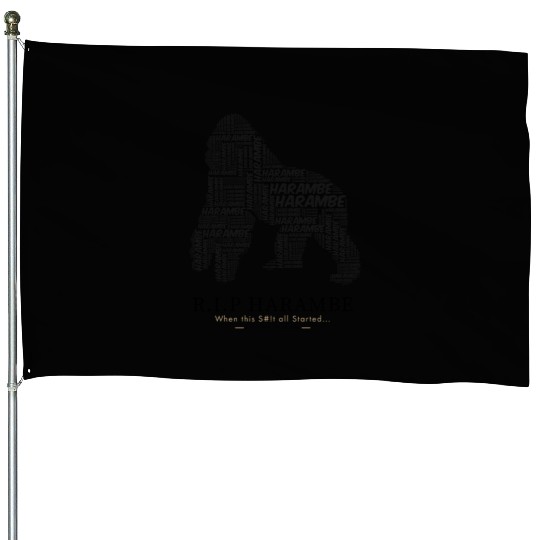 R.I.P Harambe House Flags