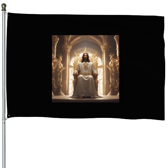 Jesus is king House Flags