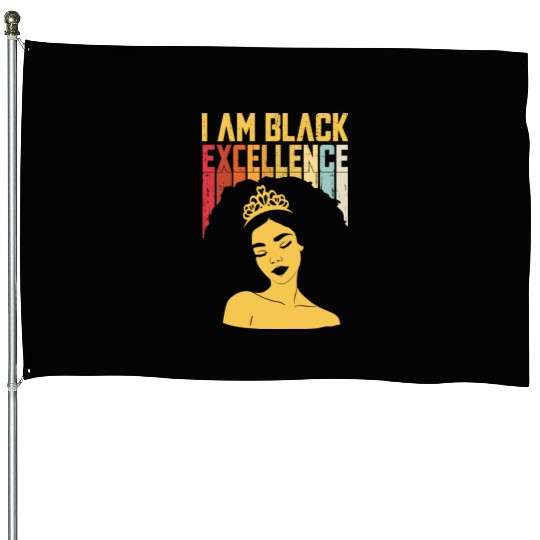 I Am Black History Month African American For House Flags