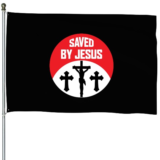 Saved By Jesus Love Jesus Christian Christmas House Flags