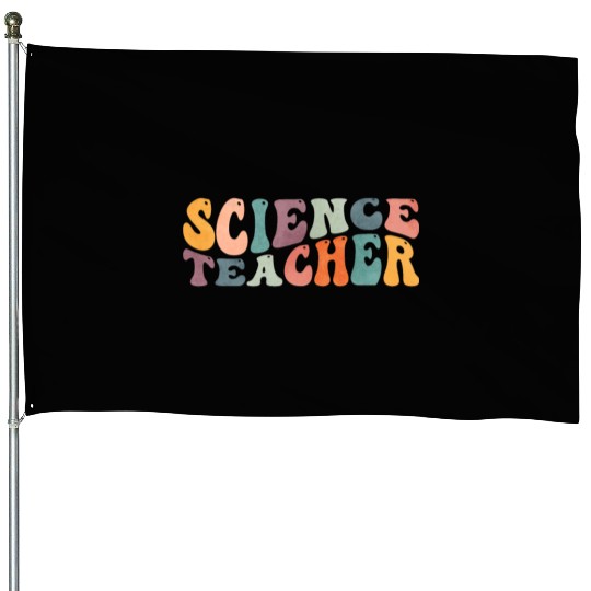 Groovy Science Teacher Scientist Teaching House Flags