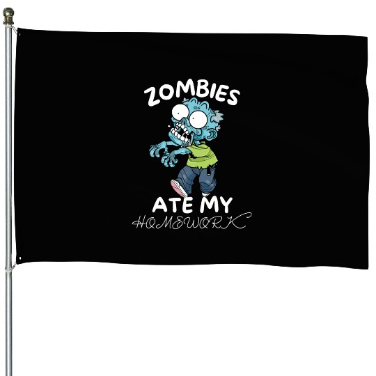 Zombies Ate My Homework House Flags