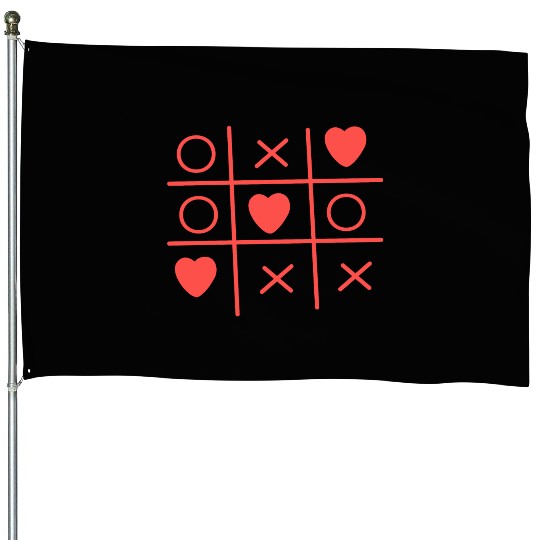 Cool Valentine s Day Criss Cross Heart House Flags