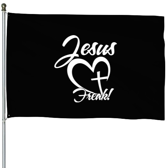 Jesus Freak Love Jesus Christian Christmas House Flags