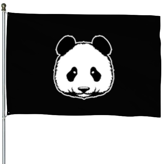 Panda Logo Emblem Panda Bear Friend Giant Panda House Flags