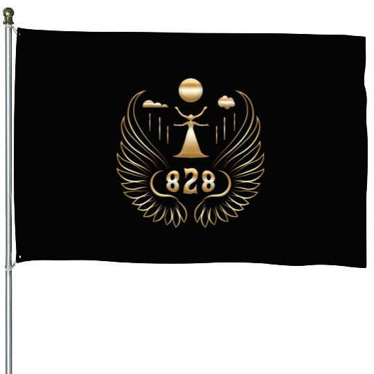 828 Positive Energy Angel Number House Flags