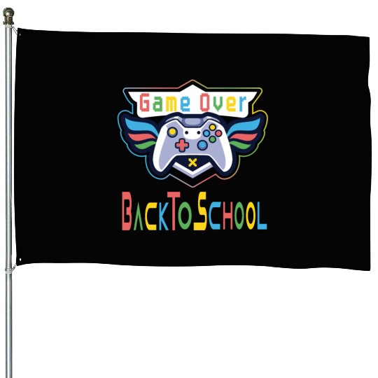 Fun Color Game Over Back To School House Flags