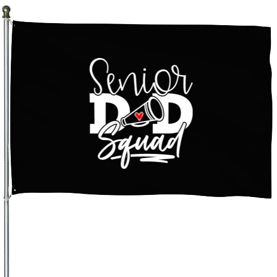 Senior Cheer Dad Squad American Football House Flags