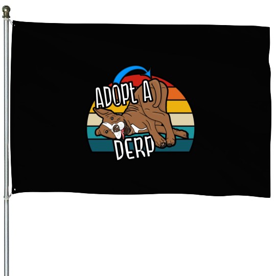 Pit Bull Lover Adopt A Derp Dog Rescue House Flags