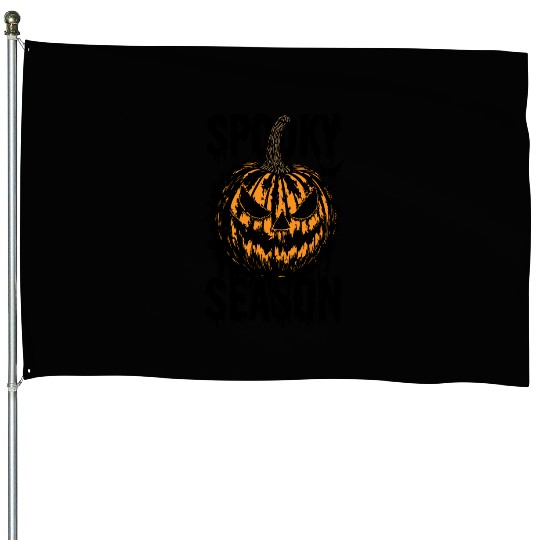 Halloween Jack O Lantern Spooky Season House Flags