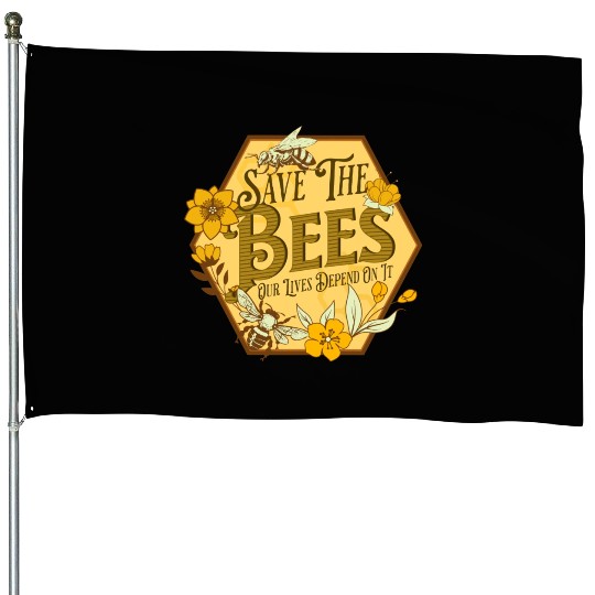 Honey Bee Beekeeping Save The Bees House Flags