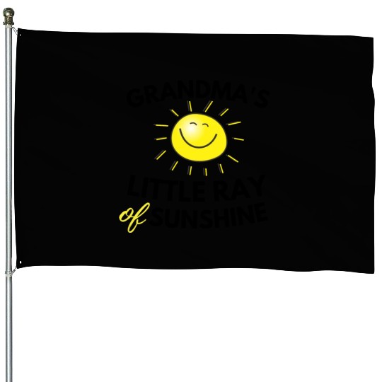 Grandma's Little Ray Of Sunshine Cute Baby House Flags