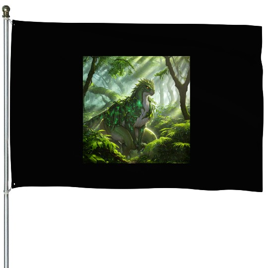 The Dragon-Like Basilisk of the Forest House Flags