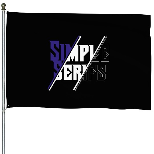 Minimalist Typography House Flags