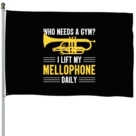 Mellophonist Musical Instrument Orchestra House Flags