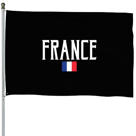 France Flag White Text House Flags