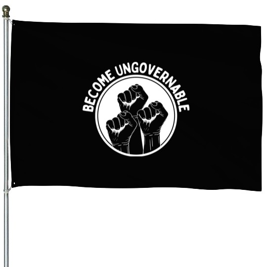Become Ungovernable Punk Anarchy Lovers Gift House Flags