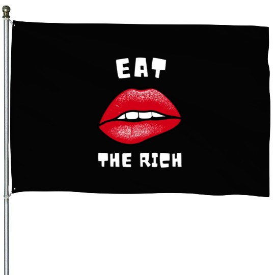 Eat The Rich Red Lips Socialist House Flags