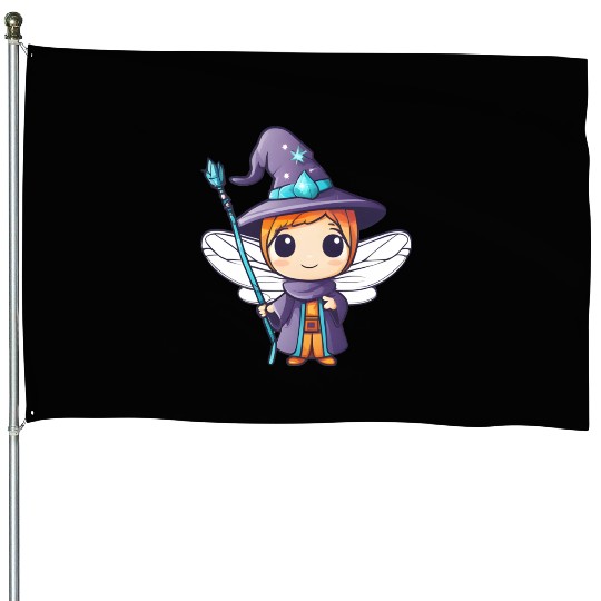 Wizard Dragonfly House Flags