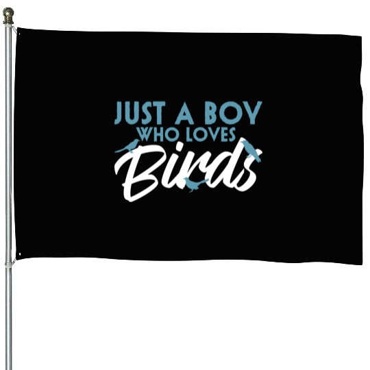 Bird Budgie Boy Avian Love Robin Heron Hummingbird House Flags