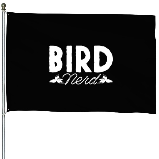 Bird Nerd Joke Birds Lover Budgie Parrot Heron House Flags