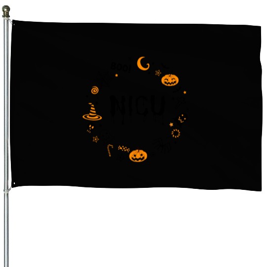 Cute NICU Halloween design | Boo NICU | Preemie House Flags