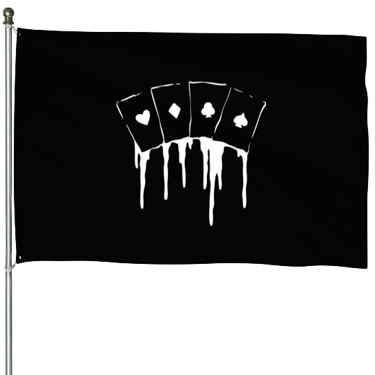 Poker Card Addicted to Gaming Gift House Flags