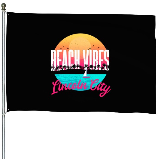 Beachs Lincoln City Summer Oregon Tropical Beach House Flags