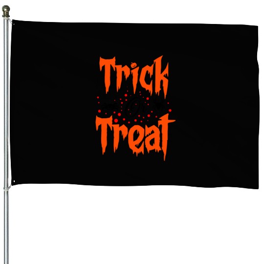 Trick Or Treat Halloween House Flags Design