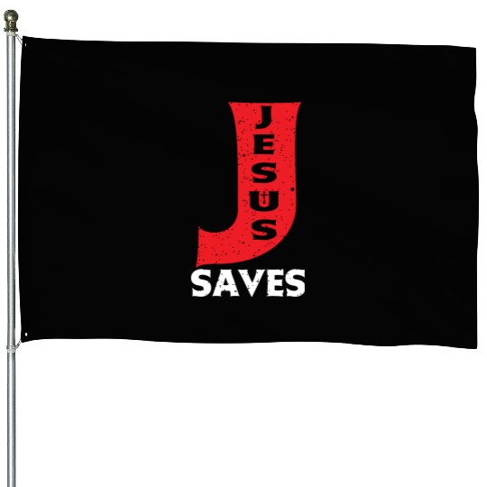 Jesus Saves Love Jesus Christian Christmas House Flags