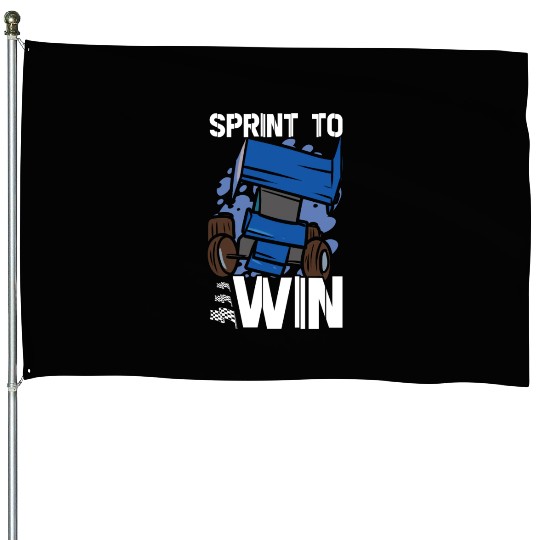 Sprint Car Mom Dirt Track Racing Racing Race Day House Flags