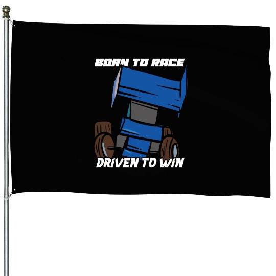 Sprint Car Mom Dirt Track Racing Racing Race Day House Flags