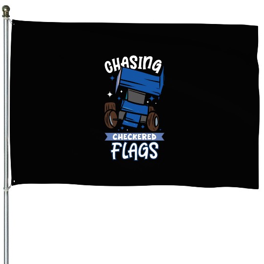 Sprint Car Mom Dirt Track Racing Racing Race Day House Flags